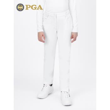 美國PGA加絨兒童高爾夫褲子女童秋冬長褲保暖青少年球褲運動服裝