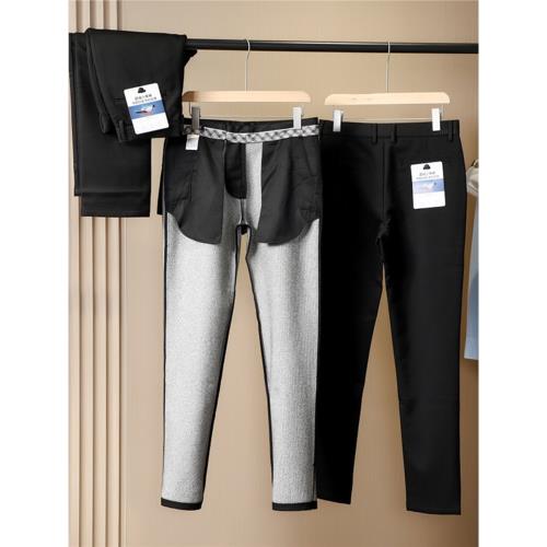 超級小黑褲 3D打印羽絨復合氣凝膠 秋冬男保暖彈力商務休閑褲長褲