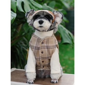 雙面穿狗狗馬甲寵物衣服秋冬保暖博美比熊柯基雪納瑞小型犬打底衫