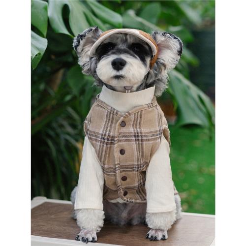 雙面穿狗狗馬甲寵物衣服秋冬保暖博美比熊柯基雪納瑞小型犬打底衫