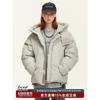 日系復古基礎款工裝羽絨服冬季情侶寬松90白鴨絨保暖外套休閑棉衣
