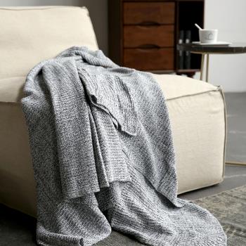 巷子戲法 Concise北歐素色針織毯子簡約日式床尾毯沙發毯搭巾