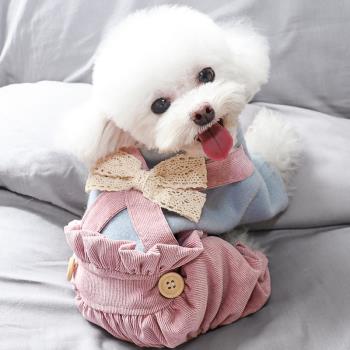 泰迪小狗狗衣服秋季冬裝小型犬幼犬比熊博美貴賓寵物四腳冬季保暖