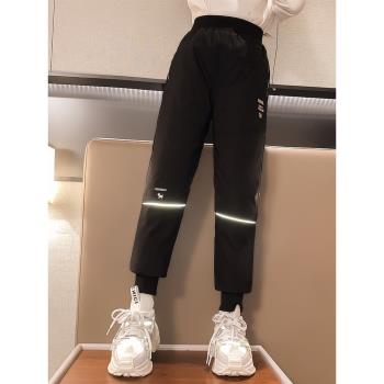 冬季保暖加厚外穿運動兒童羽絨褲