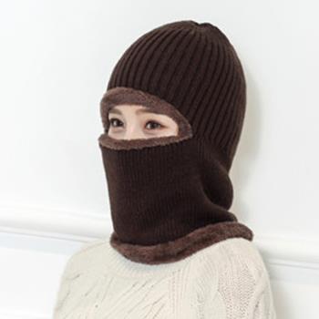 冬季防寒保暖頭套毛線女士一體帽