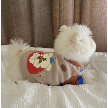 INS韓版寵物棉絨馬甲冬季保暖外套泰迪比熊法斗雪納瑞狗貓咪衣服