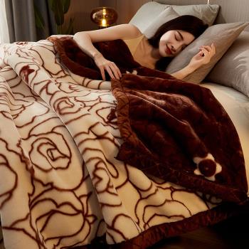 拉舍爾毛毯子珊瑚牛奶絨宿舍冬季加厚床上用床單人絨被子空調蓋毯