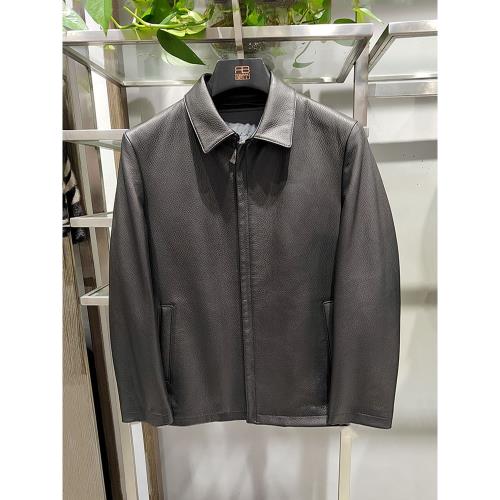 方仕皮衣冬季新款男士高級翻領進口鹿皮可卸羊絨內膽皮草外套上衣