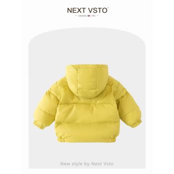 英國NEXT VSTO女童短款羽絨服冬裝新款洋氣兒童加厚連帽保暖外套