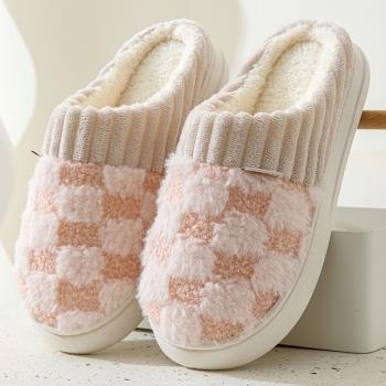 月子棉拖鞋女士秋冬季包跟厚底加絨室內家居外穿2023新款冬天棉鞋