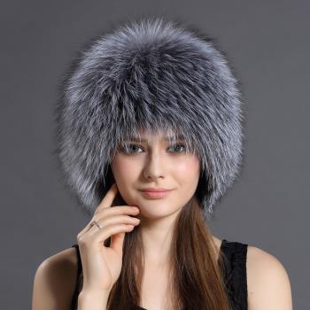 韓版狐貍毛女冬天保暖護耳帽子