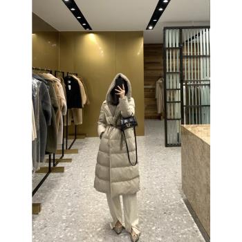 優雅風保暖外套修身型編織羽絨服