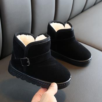 2023冬季新款兒童雪地靴女童棉鞋加厚加絨寶寶保暖鞋子男童短靴子