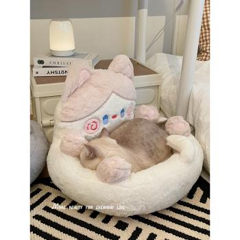 可愛貓窩冬季保暖加厚寵物墊子泰迪中小型犬狗窩冬天深度睡眠貓床