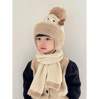 圍巾套裝加厚護耳保暖兒童帽子
