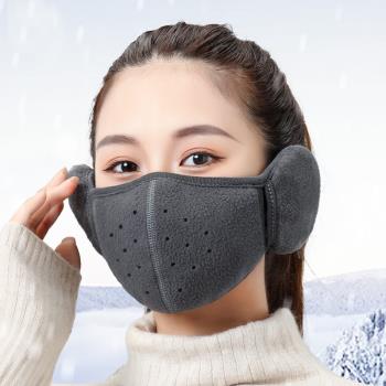 東北哈爾濱雪鄉旅游防寒摩托車防風口罩保暖護耳帶耳罩女毛絨面罩