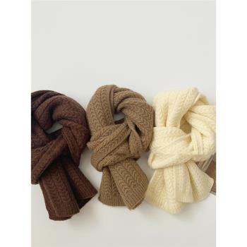 男童女童冬天針織新款防風圍巾