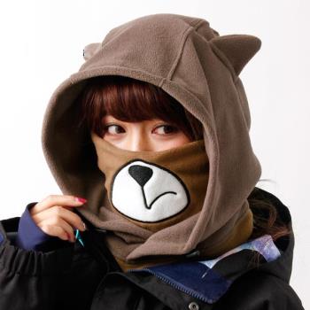滑雪頭套面罩防寒保暖小動物頭盔頭套男女兒童滑雪護臉