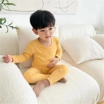 韓版男女孩舒絨圓領修身兒童內衣