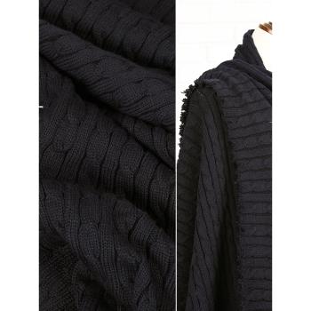 粗棒針織/絞花紋毛衣 冬季羊毛手工衫外套圍巾保暖時裝毛線面料
