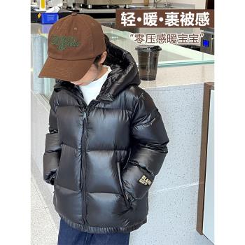 2023新款兒童羽絨服男童女童加厚短款冬裝小童中童大童白鴨絨洋氣