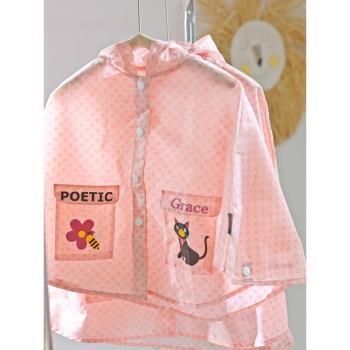 出口日本的尾單兒童雨衣男女童雨衣便攜式輕便雨衣速干保暖斗篷款