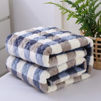 牛奶絨毛毯墊褥子加厚保暖床單加絨床上鋪床墊毯子墊床冬季床護墊