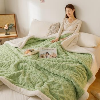 塔膚絨羊羔絨毛毯午睡毯沙發毯冬季加厚珊瑚絨毯子保暖蓋毯鋪床墊