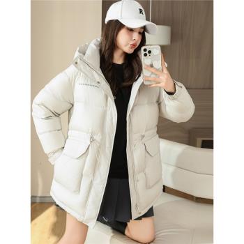 中長款連帽加厚保暖休閑羽絨服