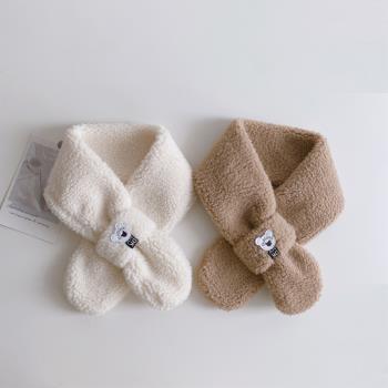 交叉可愛減齡冬季兒童親子小圍巾
