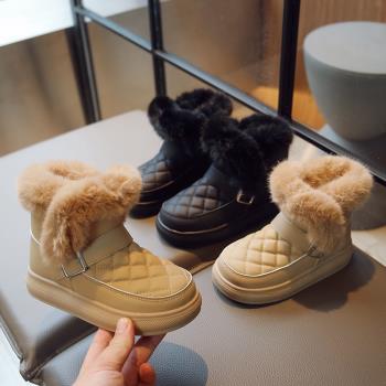 冬季兒童加絨加厚保暖公主雪地靴