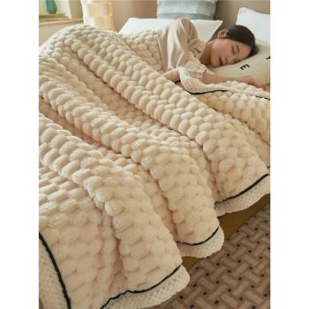2023新款金龜絨多功能毛毯高克重法萊絨牛奶絨毯子雙人保暖午睡毯