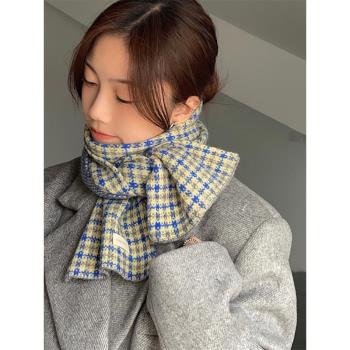 鄭多喜 小設計時髦短款針織圍巾女冬季ins韓版日系學生保暖圍脖潮