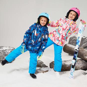 兒童大碼女滑雪服加厚保暖男外套防風防水褲單板雙板專業裝備套裝