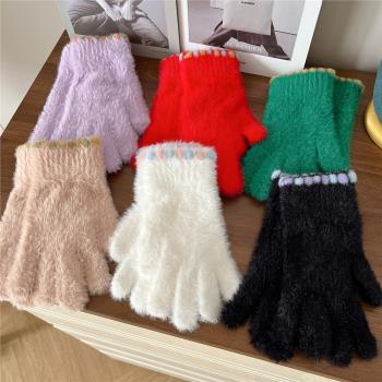 韓系可愛風分指高級感保暖手套