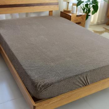 日式冬季毛巾床笠單件純棉保護套全棉床單保暖1.2m席夢思床墊套子