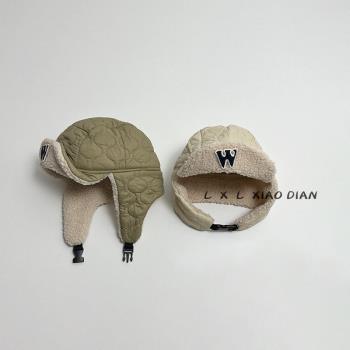兒童雷鋒帽冬季保暖防風羊羔絨護耳帽男孩女童寶寶帽子百搭套頭帽