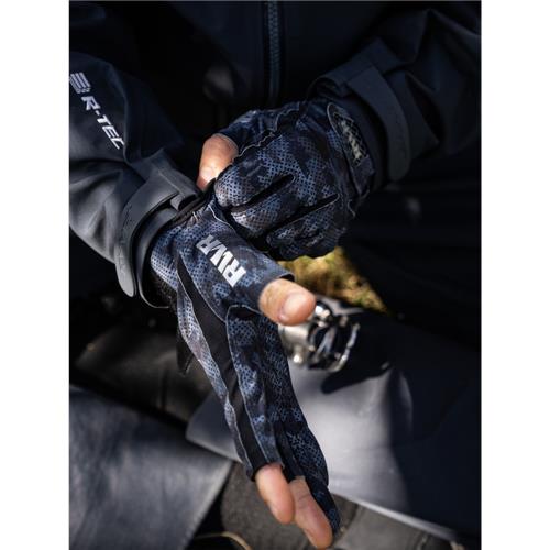 24款新品RVVR手套路亞釣魚手套露三指拉雪麗面料防護防曬保暖耐磨