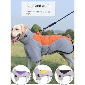 狗狗衣服秋冬季中大型犬棉衣加厚保暖金毛拉布拉多寵物冬裝款棉襖