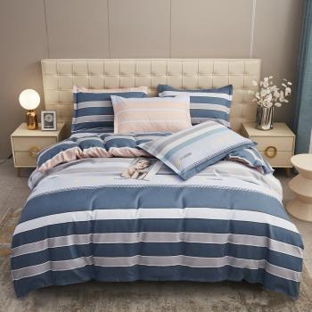 全棉床上四件套純棉1.8m單雙人網紅床單被套2.0m簡約宿舍床上用品