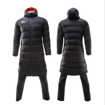 舒萊獅足球服外套兒童成人長款連帽棉服米蘭衣小學生訓練防寒保暖