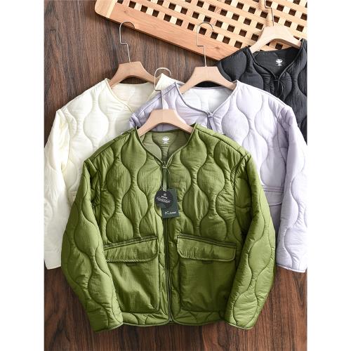 喵300+！輕薄保暖棉服外套寬松時尚開衫圓領棉襖長袖棉衣女冬新款