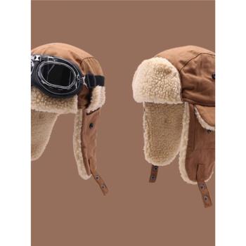 飛行員帽子男女冬季韓版ins加厚保暖騎車護耳防寒風眼鏡棉雷鋒帽