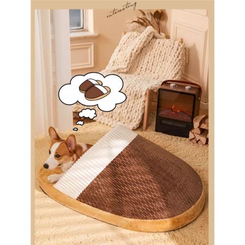 拖鞋狗窩狗睡袋窩冬季保暖可拆洗封閉式被子泰迪柯基中小型犬貓窩