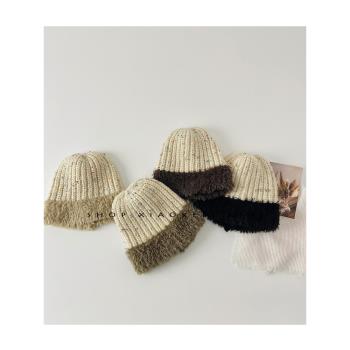 秋冬兒童帽子韓系洋氣保暖毛線帽1歲2歲男童女童針織帽寶寶套頭帽