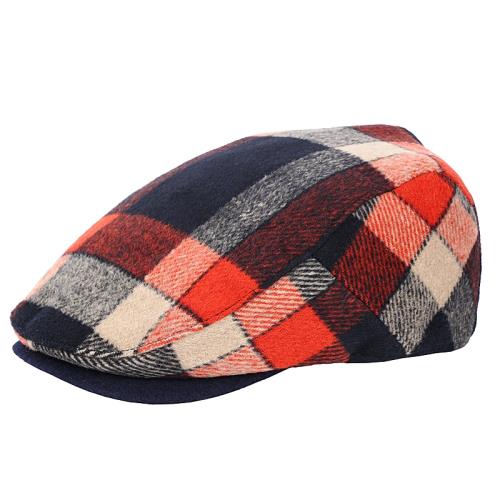 冬季鴨舌帽毛呢厚款保暖復古格子文藝百搭韓版潮時尚前進貝雷帽