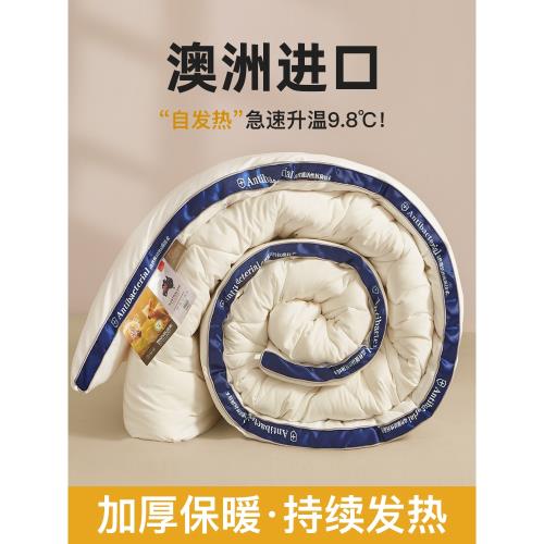 高端澳洲羊毛被100純羊毛被子冬被加厚保暖棉被四季通用羊絨被芯