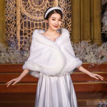新娘冬季韓版禮服大碼加厚婚紗