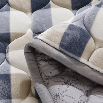 冬季加厚保暖牛奶絨床墊被家用兒童床褥防潮珊瑚絨18雙人臥室防滑