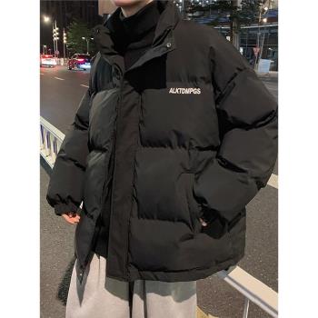 黑色羽絨棉服男款冬季漠河防寒外套東北麵包服情侶裝棉衣特厚棉襖